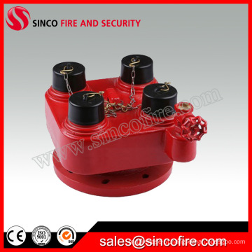 6′′ Flange 4 Way Fire Hydrant Breeching Inlet 4 Way Breeching Inlet